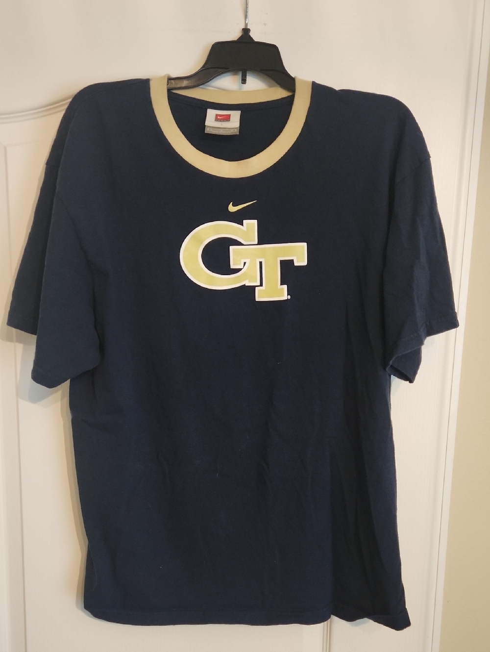 Nike Vintage Georgia Tech Navy & Gold GT Logo Ringer T-Shirt